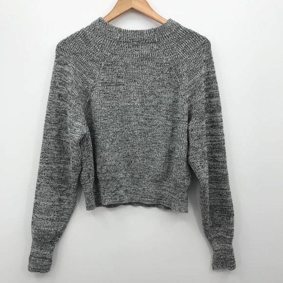 Free People Too Good Pullover Sweater Top Black Grey Small Flawed - Picture 4 of 7